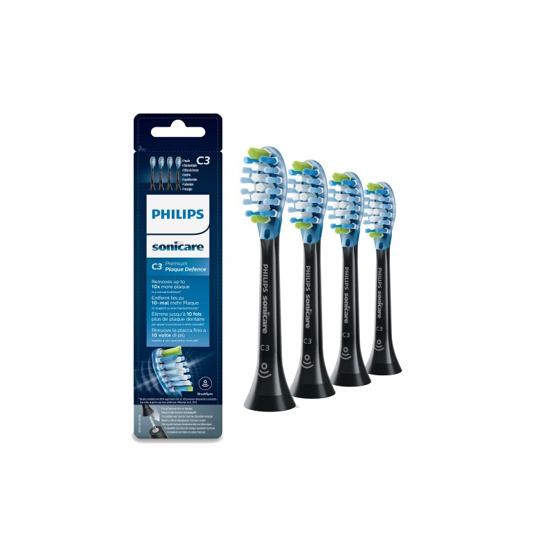 Philips Sonicare C3 Premium Plaque Defence HX9044/33 Sonic Dantų šepetėlio galvutės, Juoda