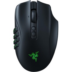 Razer Naga V2 Pro Belaidė žaidimų pelė RF Wireless + Bluetooth + USB-C, 30000 DPI, Juoda