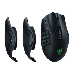 Razer Naga V2 Pro Belaidė žaidimų pelė RF Wireless + Bluetooth + USB-C, 30000 DPI, Juoda