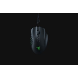Razer Naga V2 Pro Belaidė žaidimų pelė RF Wireless + Bluetooth + USB-C, 30000 DPI, Juoda