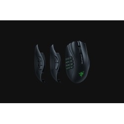 Razer Naga V2 Pro Belaidė žaidimų pelė RF Wireless + Bluetooth + USB-C, 30000 DPI, Juoda