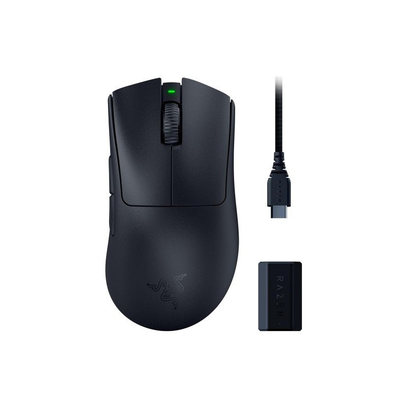 Razer DeathAdder V3 Pro Belaidė žaidimų pelė RF Wireless + USB-C, 30000 DPI, Juoda