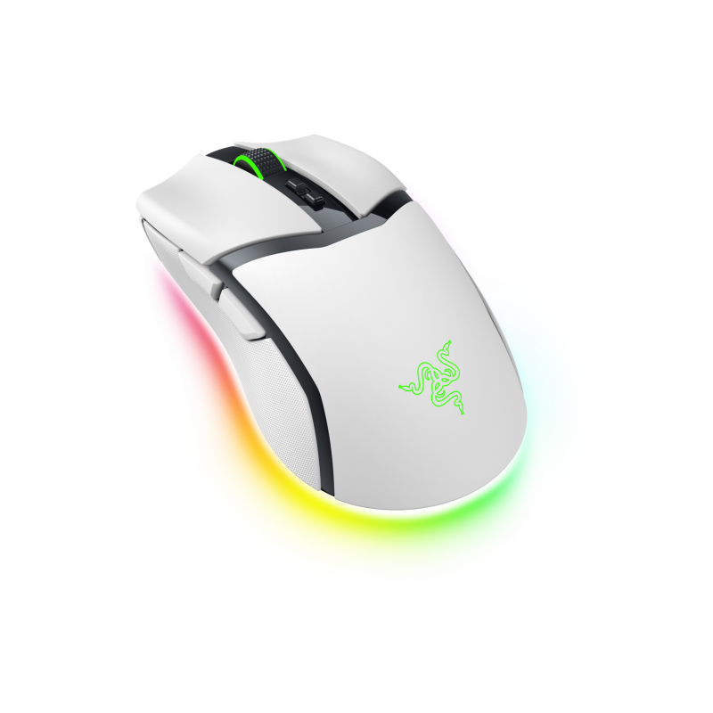 Razer Cobra Pro Belaidė žaidimų pelė RF Wireless + Bluetooth + USB-C, 30000 DPI, Balta