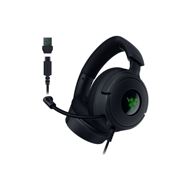 Razer Kraken V4 X Laidinės žaidimų ausinės, Juoda