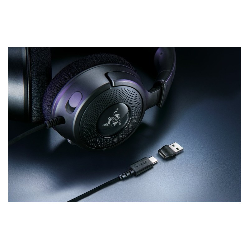 Razer Kraken V4 X Laidinės žaidimų ausinės, Juoda