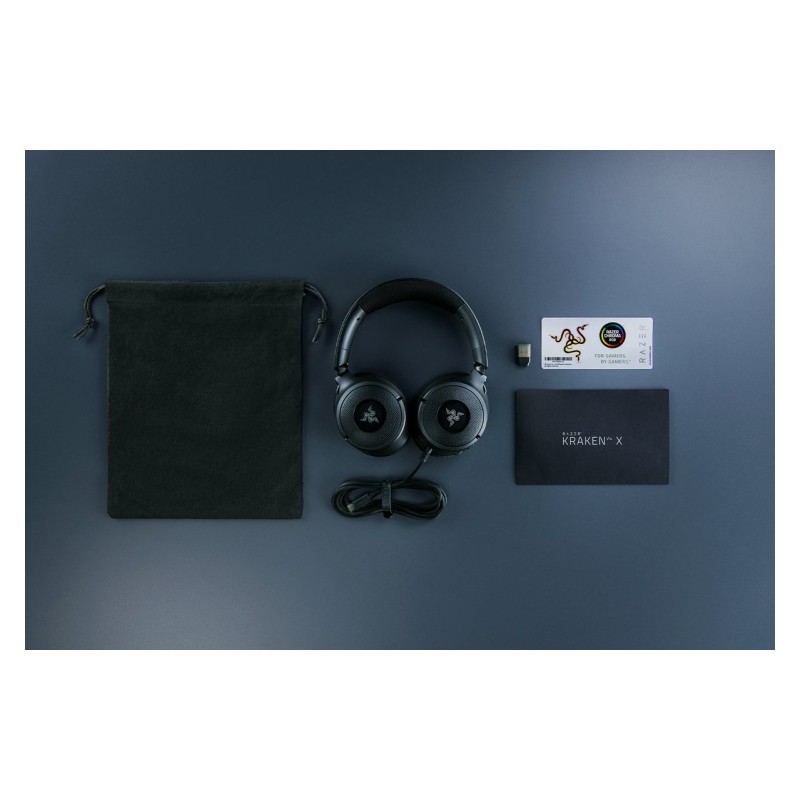 Razer Kraken V4 X Laidinės žaidimų ausinės, Juoda
