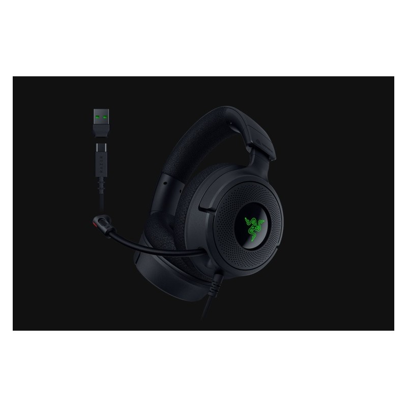 Razer Kraken V4 X Laidinės žaidimų ausinės, Juoda