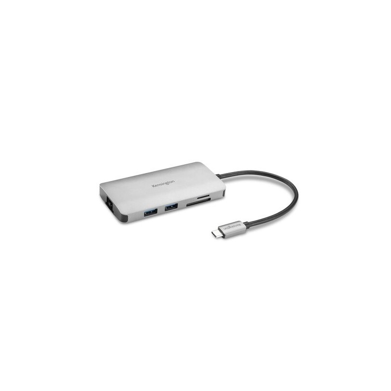 Kensington UH1400P Mobilusis šakotuvas/jungčių stotelė, 8-in-1 USB-C, Pilka