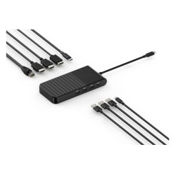 Kensington UH1500P EQ Jungčių stotelė, USB-C 5Gbps Triple Video, Juoda