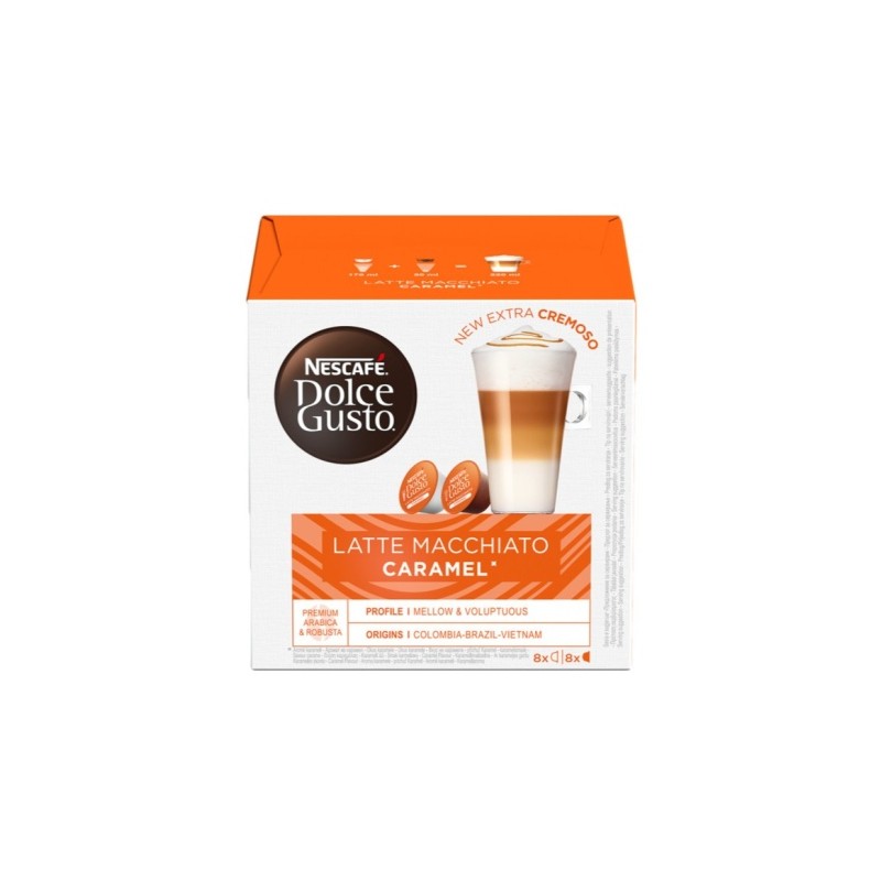 Nescafe Dolce Gusto Caramel Latte Macchiato kava, 16 kapsulių dėžutėje