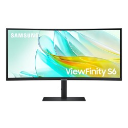 Samsung ViewFinity S6 S34C652UAU Monitorius 34'' VA, UWQHD 3440x1440, 5 ms, 350 cd/m2, 100 Hz, Juoda
