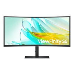Samsung ViewFinity S6 S34C652UAU Monitorius 34'' VA, UWQHD 3440x1440, 5 ms, 350 cd/m2, 100 Hz, Juoda