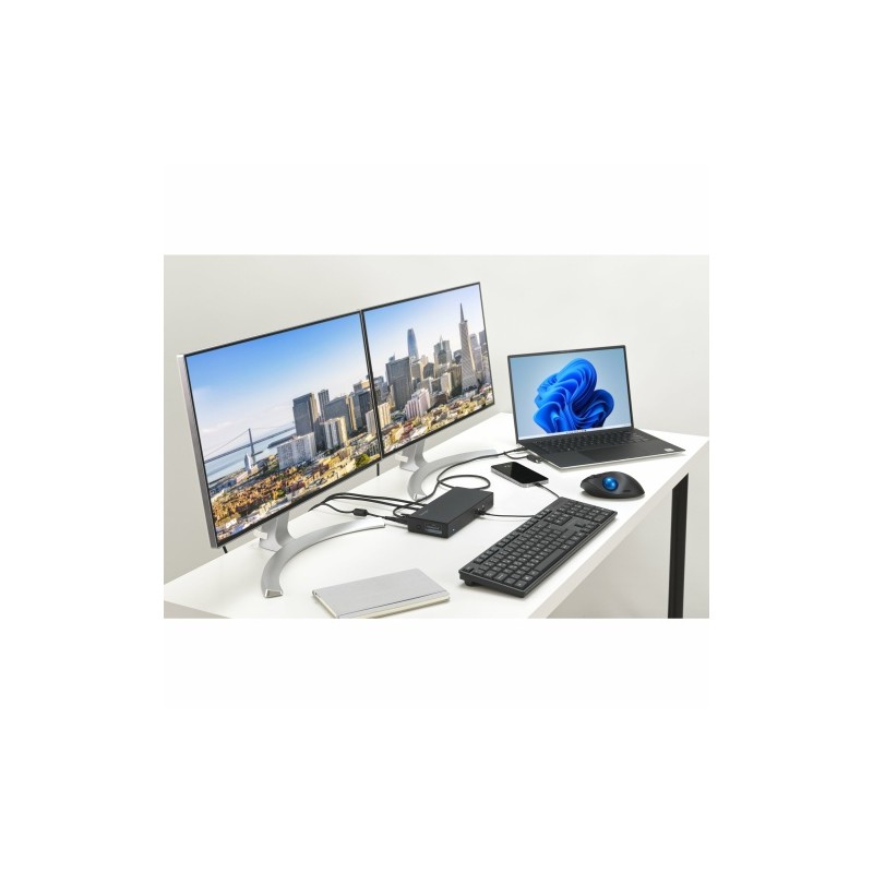 Kensington SD4781P EQ Jungčių stotelė USB-C & USB-A Dual 4K, Juoda