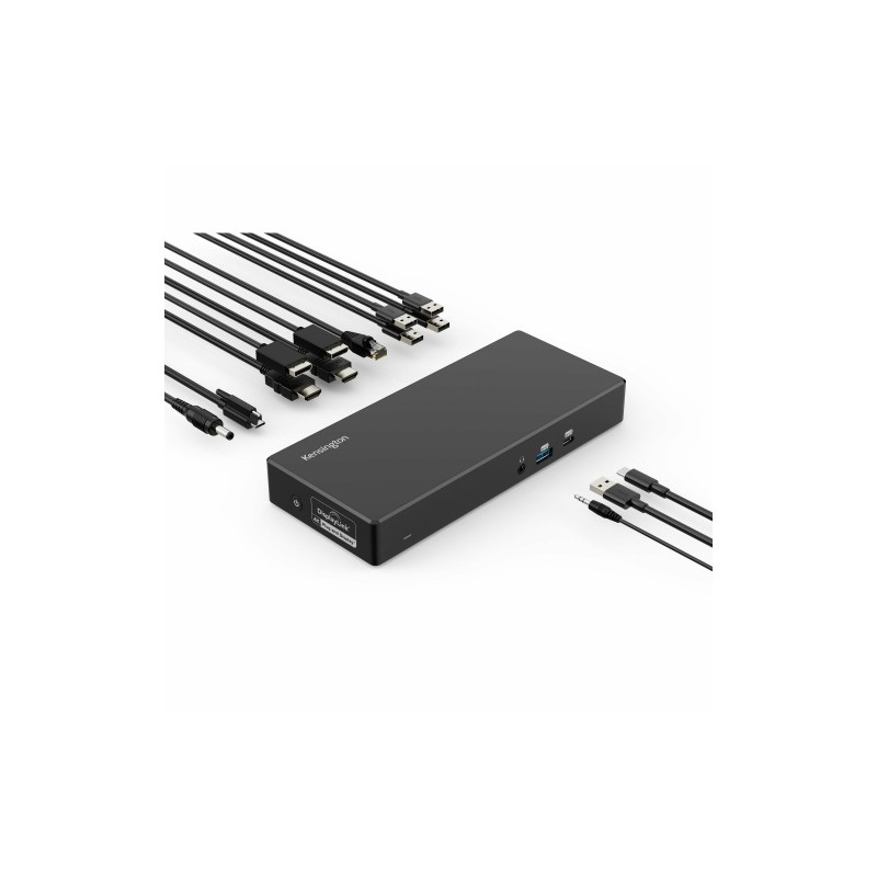 Kensington SD4781P EQ Jungčių stotelė USB-C & USB-A Dual 4K, Juoda