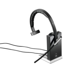 Logitech H820e Mono Belaidės ausinės, DECT USB-A, Juoda