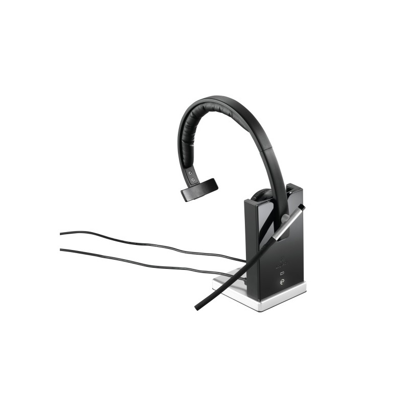 Logitech H820e Mono Belaidės ausinės, DECT USB-A, Juoda