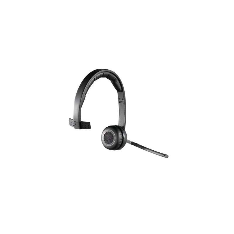 Logitech H820e Mono Belaidės ausinės, DECT USB-A, Juoda