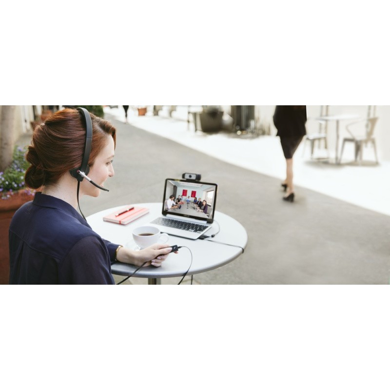 Logitech H820e Mono Belaidės ausinės, DECT USB-A, Juoda