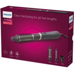 Philips 3000 Series Air Styler BHA301/00 Plaukų formavimo šukos, Juoda