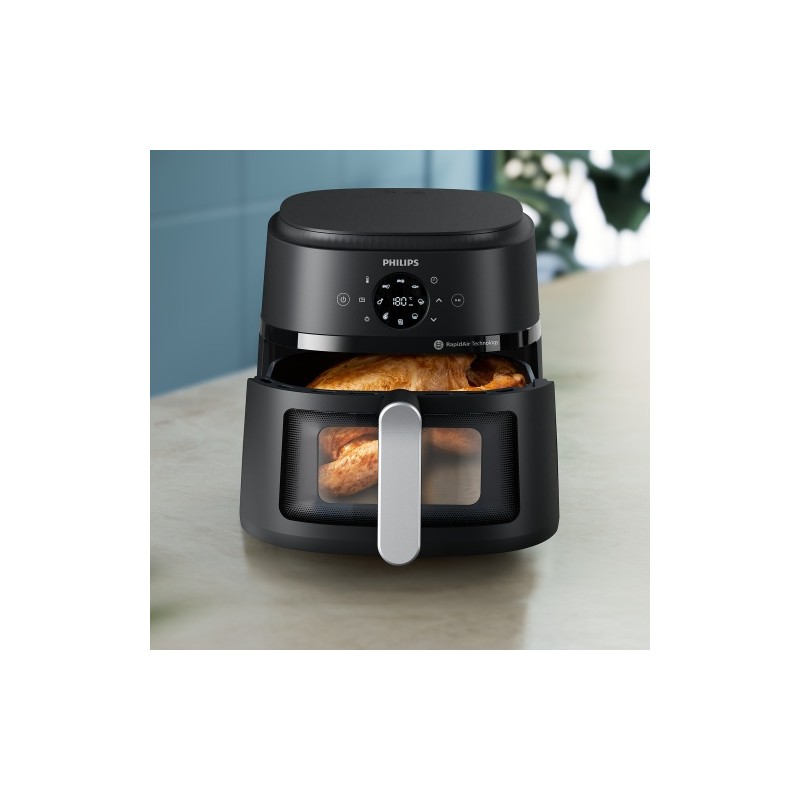 Philips 2000 Series NA231/00 Karšto oro gruzdintuvė 6.2 L 1700 W, Juoda/Sidabrinė
