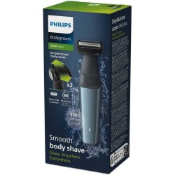 Philips Bodygroom 3000 Series BG3027/05 Kūno plaukų skustuvas / kirpimo mašinėlė, Juoda/Mėlyna
