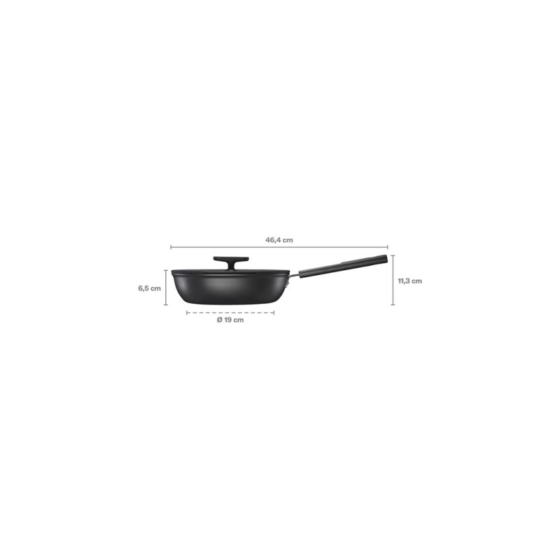 Fiskars Hard Face 1075528 Non-stick Saute Keptuvė - troškintuvas 24 cm 2.2L