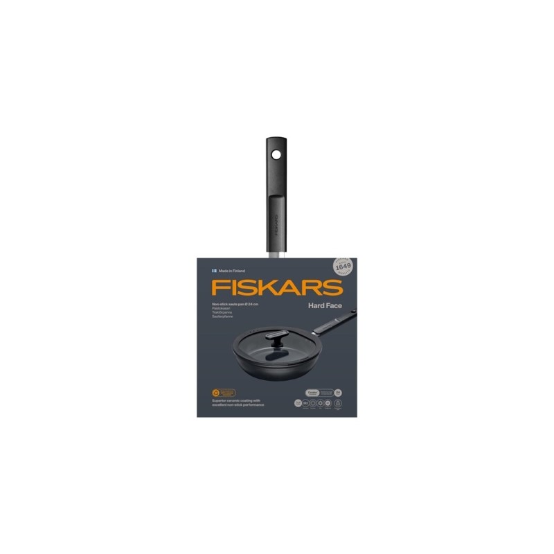 Fiskars Hard Face 1075528 Non-stick Saute Keptuvė - troškintuvas 24 cm 2.2L