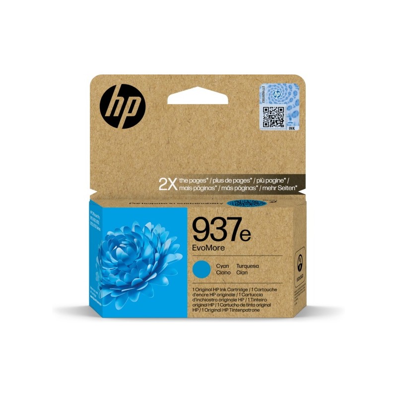 HP 937e EvoMore (4S6W6NE) Rašalinė kasetė, Žydra