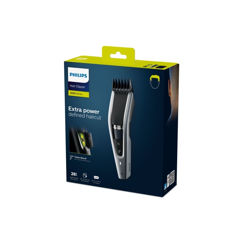 Philips 5000 Series HC5630/15 Plaukų kirpimo mašinėlė, Sidabrinė/Juoda