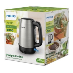 Philips Daily Collection HD9350/90 Elektrinis virdulys, 1.7 L, 2200 W, Sidabrinė/Juoda