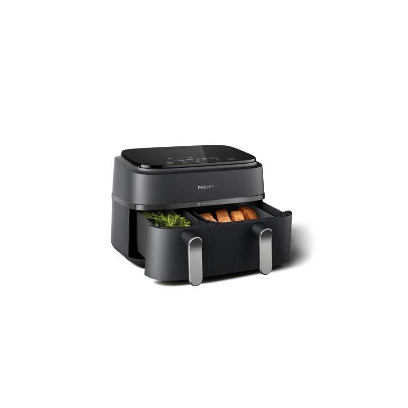 Philips 3000 Series Dual Basket NA352/00 Karšto oro gruzdintuvė 9 L 2400 W, Charcoal Grey