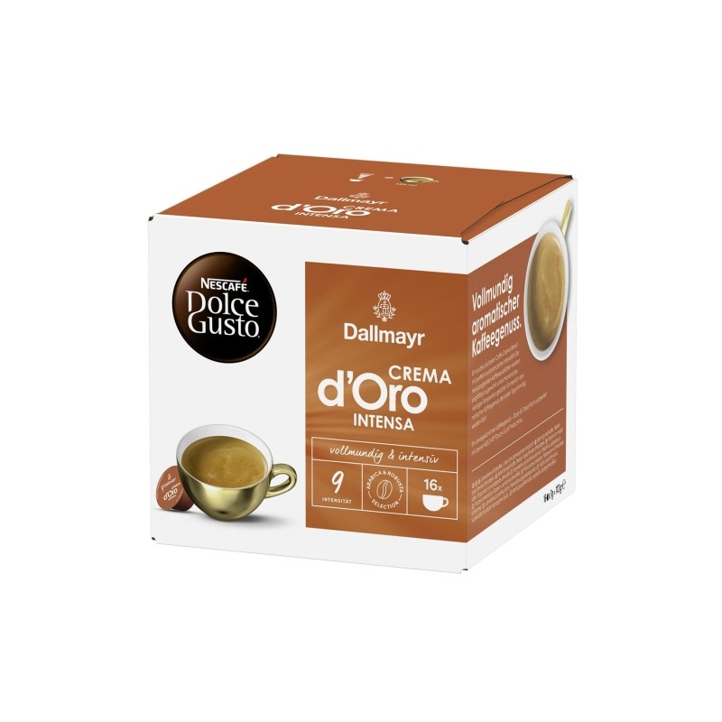 Nescafe Dolce Gusto Dallmayr Crema d'Oro Intensa kava, 16 kapsulių dėžutėje