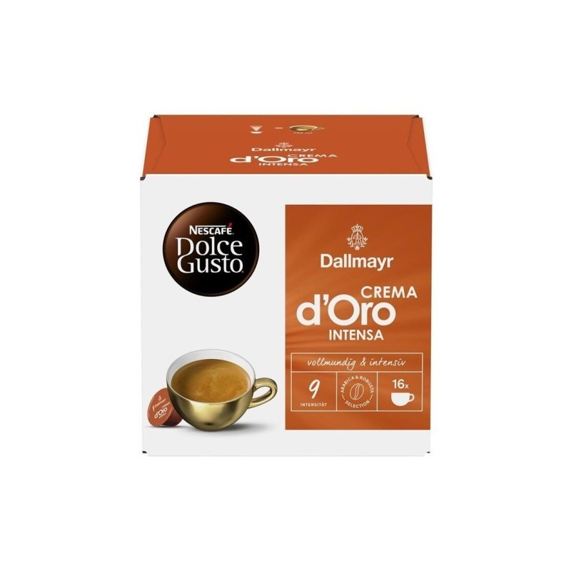 Nescafe Dolce Gusto Dallmayr Crema d'Oro Intensa kava, 16 kapsulių dėžutėje