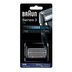 Braun Series 3 31S Atsarginė barzdaskutės galvutė, Sidabrinė