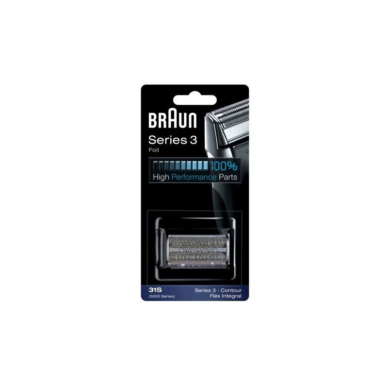 Braun Series 3 31S Atsarginė barzdaskutės galvutė, Sidabrinė