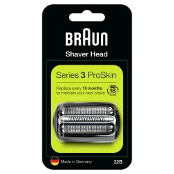 Braun Series 3 32B Atsarginė barzdaskutės galvutė, Juoda