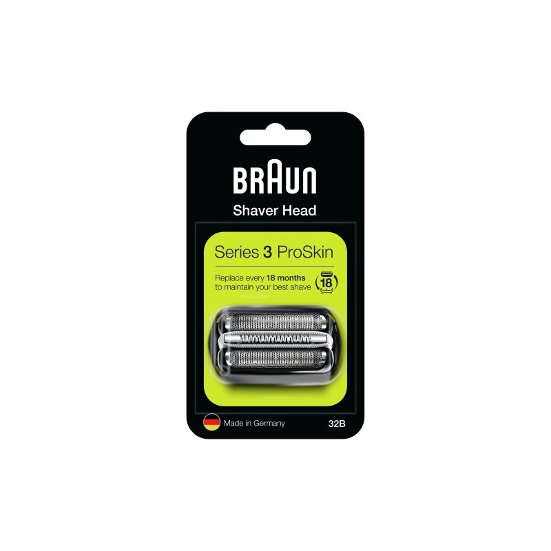 Braun Series 3 32B Atsarginė barzdaskutės galvutė, Juoda