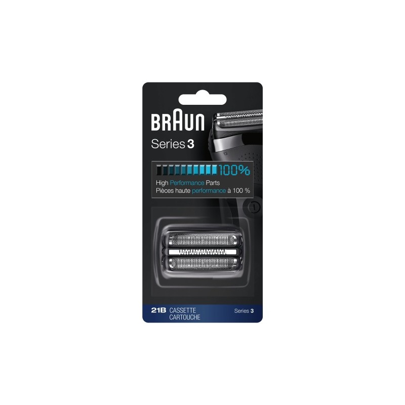 Braun Series 3 21B Atsarginė barzdaskutės galvutė, Juoda