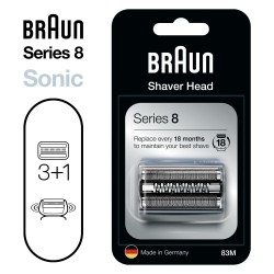 Braun Series 8 83M Atsarginė barzdaskutės galvutė, Sidabrinė