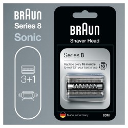 Braun Series 8 83M Atsarginė barzdaskutės galvutė, Sidabrinė