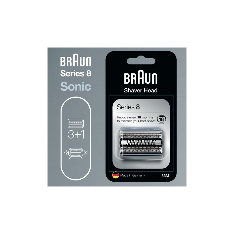 Braun Series 8 83M Atsarginė barzdaskutės galvutė, Sidabrinė