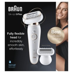 Braun Silk-epil 9 Flex 9-9002 Epiliatorius, Auksinė/Balta