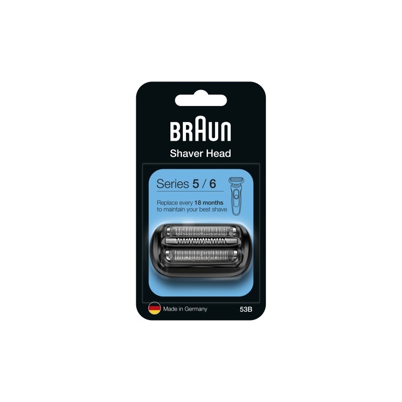 Braun Series 5/6 53B Atsarginė barzdaskutės galvutė, Juoda