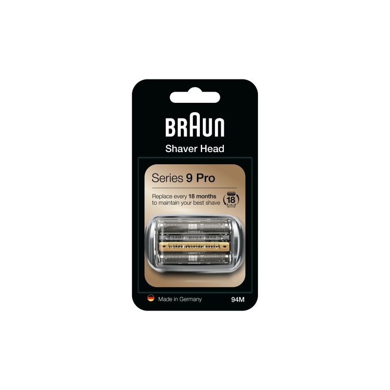 Braun Series 9 94M Atsarginė barzdaskutės galvutė, Sidabrinė