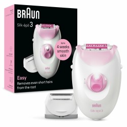 Braun Silk-epil 3 3-031 Epiliatorius, Rausva/Balta