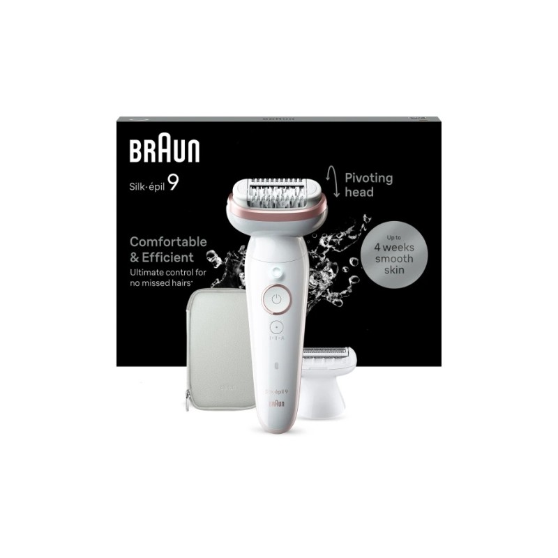 Braun Silk-epil 9 9-030 Epiliatorius, Rausva/Balta