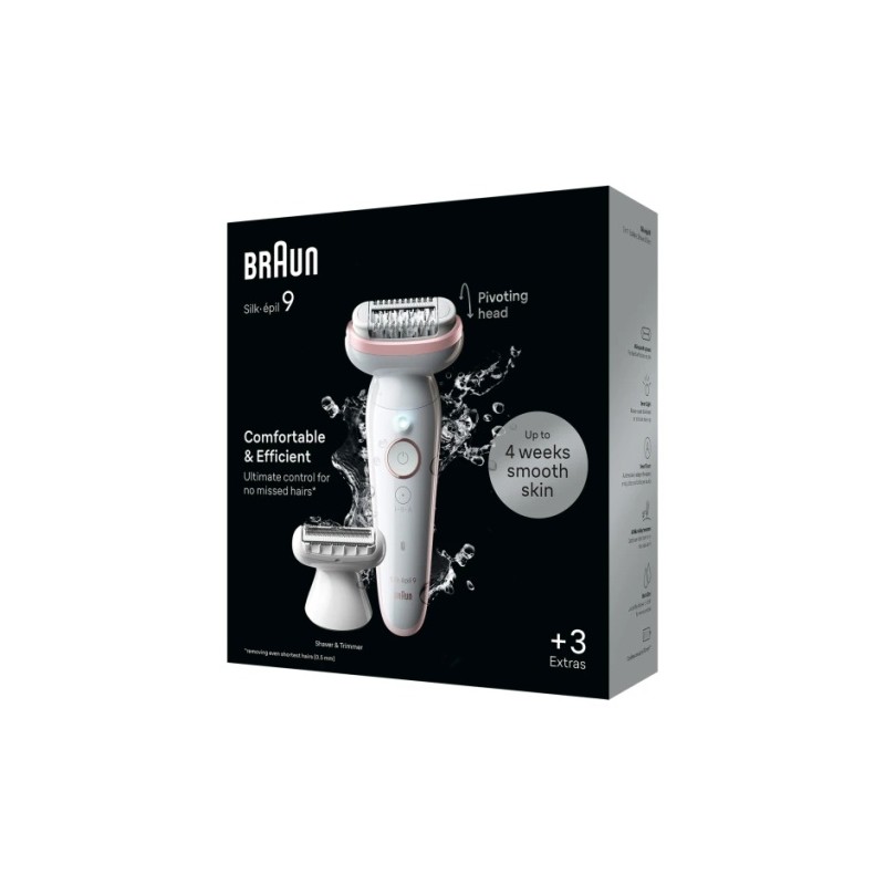 Braun Silk-epil 9 9-030 Epiliatorius, Rausva/Balta