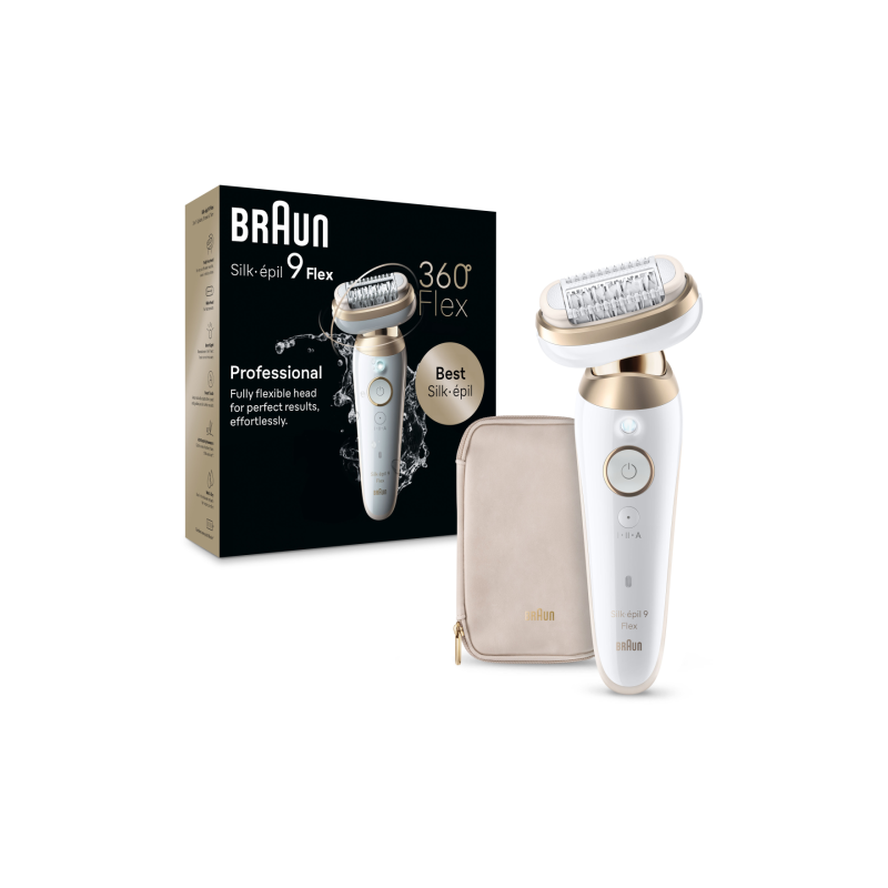 Braun Silk-epil 9 9-011 3D Epiliatorius, Auksinė/Balta