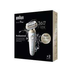 Braun Silk-epil 9 9-011 3D Epiliatorius, Auksinė/Balta