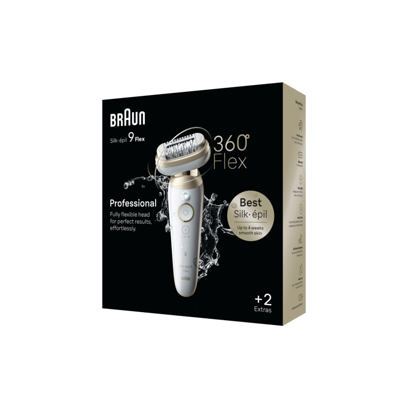 Braun Silk-epil 9 9-011 3D Epiliatorius, Auksinė/Balta